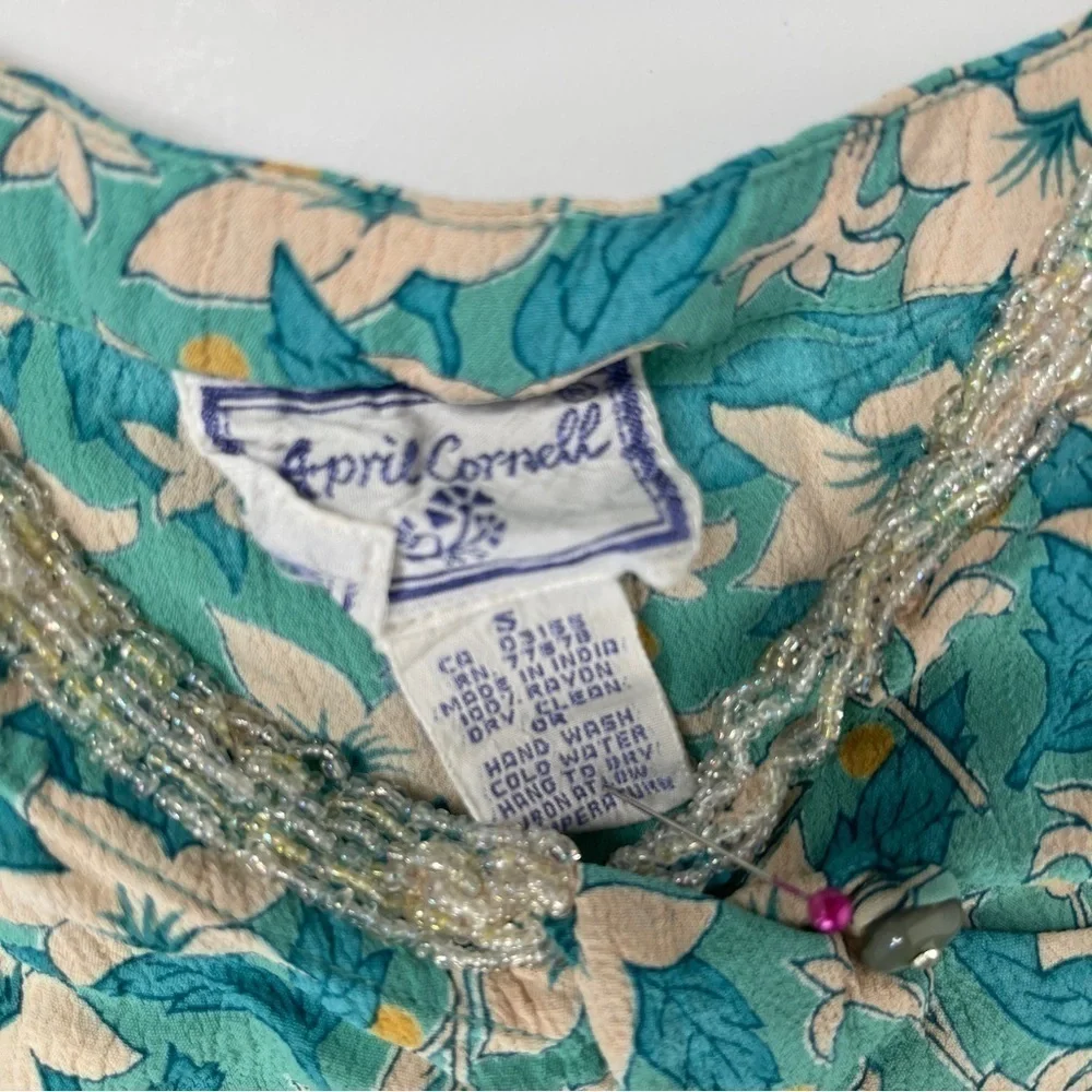 April Cornell Floral Midi Dress Small